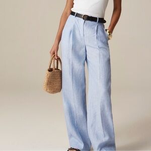 Light Blue Women's Wide-Leg Pants